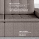 Ver imagem 7 de Sofá Cama Retrátil e Reclinável 3 Lugares 200cm em Linho Palmeira CabeCasa MadeiraOriginals