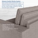 Ver imagem 6 de Sofá Cama Retrátil e Reclinável 3 Lugares 200cm em Linho Palmeira CabeCasa MadeiraOriginals