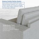 Ver imagem 6 de Sofá Cama Retrátil e Reclinável 3 Lugares 200cm em Linho Palmeira CabeCasa MadeiraOriginals