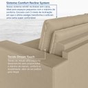 Ver imagem 6 de Sofá Cama Retrátil e Reclinável 3 Lugares 220cm em Veludo Palmeira CabeCasa MadeiraOriginals