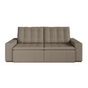 Ver imagem 4 de Sofá Cama Retrátil e Reclinável 3 Lugares 220cm em Veludo Palmeira CabeCasa MadeiraOriginals Castor
