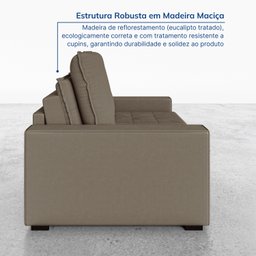 Sofá Cama Retrátil e Reclinável 3 Lugares 220cm em Veludo Palmeira CabeCasa MadeiraMadeira - 9