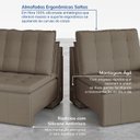 Ver mais imagens de Sofá Cama Retrátil e Reclinável 3 Lugares 220cm em Veludo Palmeira CabeCasa MadeiraOriginals