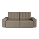 Ver imagem 4 de Sofá Cama Retrátil e Reclinável 3 Lugares 220cm em Veludo Palmeira CabeCasa MadeiraOriginals Castor
