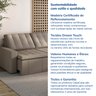 Sofá Cama Retrátil e Reclinável 3 Lugares 220cm em Veludo Palmeira CabeCasa MadeiraOriginals - 10
