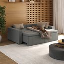 Ver imagem 3 de Sofá Cama Retrátil e Reclinável 3 Lugares 220cm em Veludo Palmeira CabeCasa MadeiraOriginals