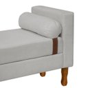 Ver imagem 6 de Kit Cabeceira e Calçadeira Baú para Cama Box Casal King Size 195cm Bouclê Cinza