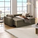 Ver imagem 3 de Sofá Cama Retrátil e Reclinável 3 Lugares 220cm em Veludo Palmeira CabeCasa MadeiraOriginals