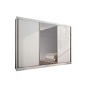 Ver imagem 1 de Guarda Roupa Casal 3 Portas de Correr e 8 Gavetas c/ 1 Espelho Sollo/Natus Plus Branco - Novo