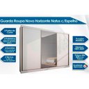 Ver imagem 2 de Guarda Roupa Casal 3 Portas de Correr e 8 Gavetas c/ 1 Espelho Sollo/Natus Plus Branco - Novo