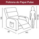 Ver imagem 5 de Poltrona do Papai Reclinável com Porta Copos Pulse Matrix Cor:veludo Azul