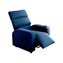 Ver imagem 2 de Poltrona do Papai Reclinável com Porta Copos Pulse Matrix Cor:veludo Azul