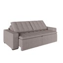 Ver imagem 4 de Sofá Cama Retrátil e Reclinável 3 Lugares 220cm em Linho Palmeira CabeCasa MadeiraOriginals Marrom