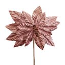 Ver imagem 1 de Flor Decorativa Poinsetia Rose Gold 30cm - 1 Unidade