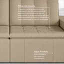 Ver imagem 7 de Sofá Cama Retrátil e Reclinável 4 Lugares 240cm em Veludo Palmeira CabeCasa MadeiraOriginals