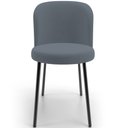 Ver imagem 3 de Kit 5 Cadeiras Sala de Jantar Estofada Gavi L02 Suede Cinza - Lyam Decor