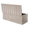 Kit Cabeceira e Calçadeira Baú Queen 160cm Cancun Suede Bege - D A DECOR - 3