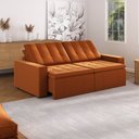 Ver imagem 1 de Sofá Cama Retrátil e Reclinável 4 Lugares 240cm em Veludo Palmeira CabeCasa MadeiraOriginals Terraco