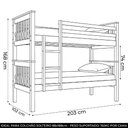 Ver imagem 2 de Cama Beliche Solteiro 188x88cm com Escada Fixa Noan Mel B11 - Mpozenato