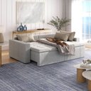 Ver imagem 3 de Sofá Cama Retrátil e Reclinável 4 Lugares 240cm em Linho Palmeira CabeCasa MadeiraOriginals Cinza