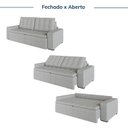 Ver imagem 5 de Sofá Cama Retrátil e Reclinável 4 Lugares 240cm em Linho Palmeira CabeCasa MadeiraOriginals Cinza
