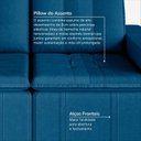 Ver imagem 7 de Sofá Cama Retrátil e Reclinável 3 Lugares 180cm em Veludo Palmeira CabeCasa MadeiraOriginals Azul