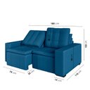 Ver imagem 4 de Sofá Cama Retrátil e Reclinável 3 Lugares 180cm em Veludo Palmeira CabeCasa MadeiraOriginals