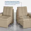 Ver mais imagens de Sofá Cama Retrátil e Reclinável 3 Lugares 180cm em Veludo Palmeira CabeCasa MadeiraOriginals