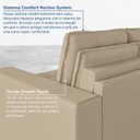Ver imagem 6 de Sofá Cama Retrátil e Reclinável 3 Lugares 180cm em Veludo Palmeira CabeCasa MadeiraOriginals Bege