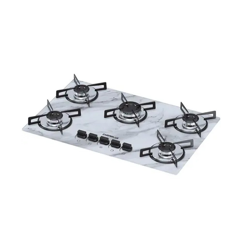 Kit Balcão para Cooktop Cozinha Kaiki Salvia Nature Off White com Fogão Cooktop 5 Bocas Ultra Chama  - 3