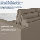 Ver imagem 6 de Sofá Cama Retrátil e Reclinável 3 Lugares 180cm em Veludo Palmeira CabeCasa MadeiraOriginals