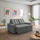 Ver imagem 2 de Sofá Cama Retrátil e Reclinável 3 Lugares 180cm em Veludo Palmeira CabeCasa MadeiraOriginals