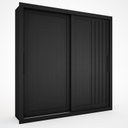 Ver imagem 6 de Guarda Roupa Casal Trianon 2 Portas de Correr 4 Gavetas Preto/Tx