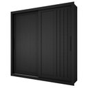 Ver imagem 5 de Guarda Roupa Casal Trianon 2 Portas de Correr 4 Gavetas Preto/Tx