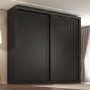 Ver imagem 1 de Guarda Roupa Casal Trianon 2 Portas de Correr 4 Gavetas Preto/Tx