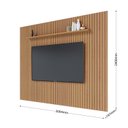 Ver imagem 3 de Painel Ripado para TV até 82 Polegadas 100% MDF 300,4CMX240CM 3.0 Yescasa Marrom