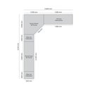 Ver imagem 5 de Conjunto Quarto Modulado Casal 5 Peças Madeira 240cm Bellagio Areia HP Casa 812