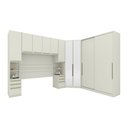 Ver imagem 2 de Conjunto Quarto Modulado Casal 5 Peças Madeira 240cm Bellagio Areia HP Casa 812