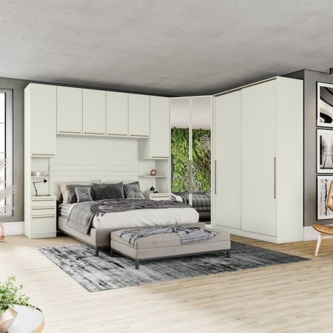 Quarto Modulado Casal 5 Peças Bellagio Casa 812
