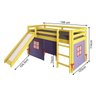 Cama Alta Infantil com Escorregador e Tenda em Madeira Maciça/mdf - 3