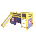 Ver imagem 2 de Cama Alta Infantil com Escorregador e Tenda em Madeira Maciça/mdf