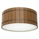 Ver imagem 1 de Lustre Decorativo Madeira Plafon Redondo Jabaquara 35cm