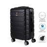 Mala de Bordo Pequena para Viagem em Abs Swiss Go Viena Cadeado Integrado Rodas Giro 360º Preta - 2