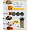 Ver imagem 5 de Porta Condimentos Inox Giratório 12 Potes de Vidro Organizador Bancada Relobraz