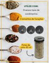 Ver imagem 5 de Porta Condimentos Inox Giratório 12 Potes de Vidro Organizador Bancada Relobraz