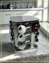 Ver mais imagens de Porta Condimentos Inox Giratório 12 Potes de Vidro Organizador Bancada Relobraz