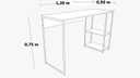 Ver imagem 3 de Mesa Industrial com 2 Prateleiras 120x50cm Nogal Preto