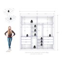 Ver imagem 4 de Guarda-roupa Versalles 2 Portas 6 Gavetas