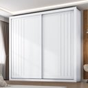 Ver imagem 1 de Guarda Roupa Casal Versalles 2 Portas de Correr 6 Gavetas Branco/Absoluto
