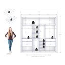 Ver imagem 4 de Guarda Roupa Casal Versalles 2 Portas de Correr 6 Gavetas Branco/Absoluto